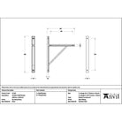 Burnished Brass Chalfont Shelf Bracket (260mm x 200mm) - Shelf Brackets - From The Anvil - Yester Home