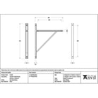Burnished Brass Chalfont Shelf Bracket (314mm x 250mm) - Shelf Brackets - From The Anvil - Yester Home