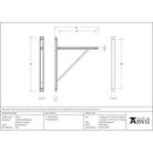 Burnished Brass Chalfont Shelf Bracket (314mm x 250mm) - Shelf Brackets - From The Anvil - Yester Home