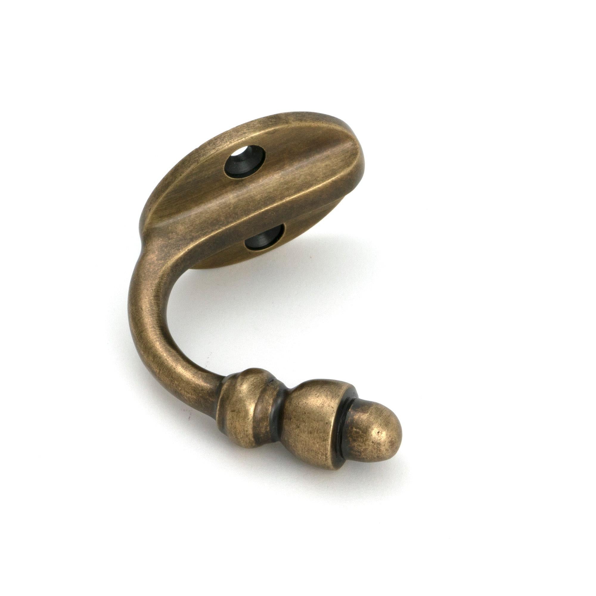 Burnished Brass Coat Hook - Coat Hooks - From The Anvil - Yester Home