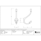 Burnished Brass Hat & Coat Hook - Coat Hooks - From The Anvil - Yester Home