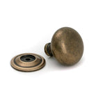 Burnished Brass Mushroom Cabinet Knob 38mm - Cabinet Knobs - From The Anvil - Yester Home