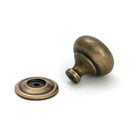Burnished Brass Mushroom Cabinet Knob 38mm - Cabinet Knobs - From The Anvil - Yester Home