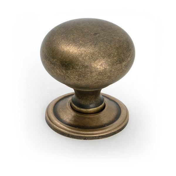Burnished Brass Mushroom Cabinet Knob 38mm - Cabinet Knobs - From The Anvil - Yester Home