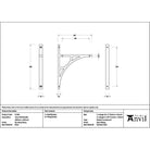 Burnished Brass Tyne Shelf Bracket (260mm x 200mm) - Shelf Brackets - From The Anvil - Yester Home