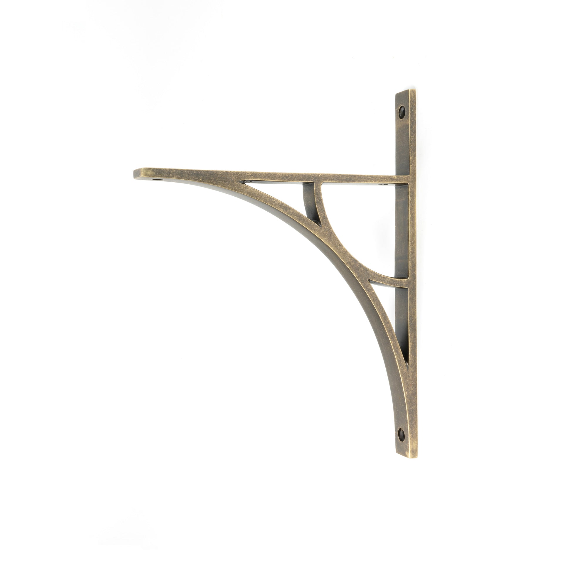 Burnished Brass Tyne Shelf Bracket (260mm x 200mm) - Shelf Brackets - From The Anvil - Yester Home