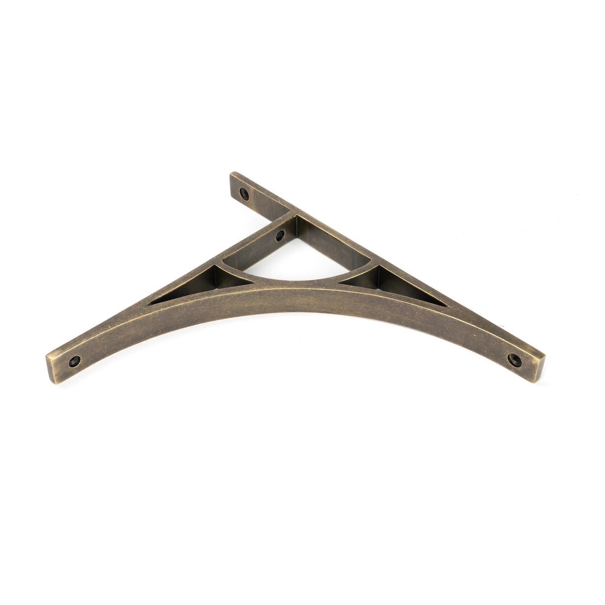 Burnished Brass Tyne Shelf Bracket (260mm x 200mm) - Shelf Brackets - From The Anvil - Yester Home