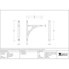 Burnished Brass Tyne Shelf Bracket (260mm x 200mm) - Shelf Brackets - From The Anvil - Yester Home