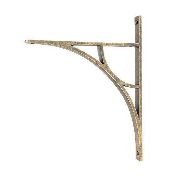 Burnished Brass Tyne Shelf Bracket (314mm x 250mm) - Shelf Brackets - From The Anvil - Yester Home