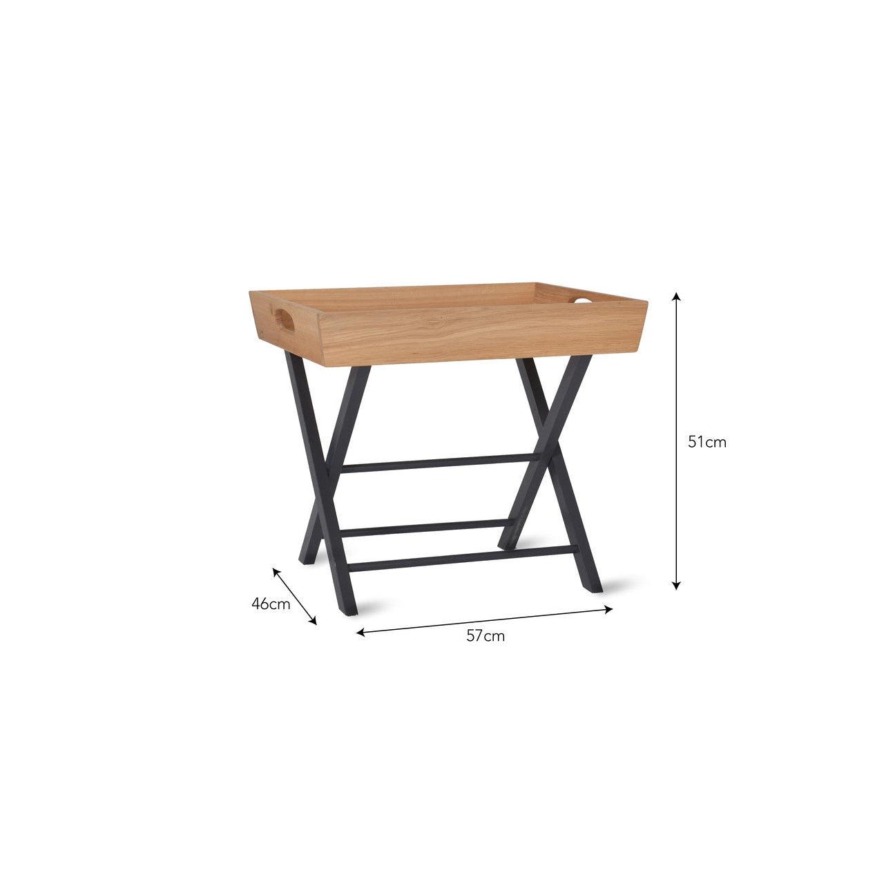 Butlers Side Table in Carbon - Oak-Coffee & Side Tables-Yester Home