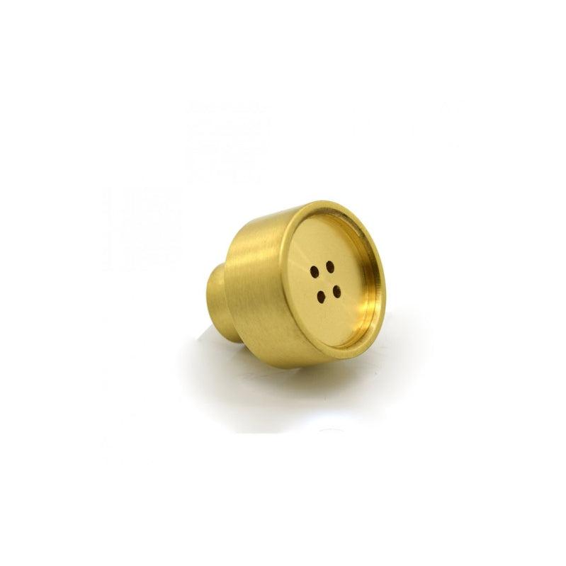 Button Cupboard Door Knob Satin Brass-Cupboard Knobs-Yester Home