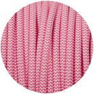 Candy Pink & White Round Fabric Cable-Fabric Cable-Yester Home