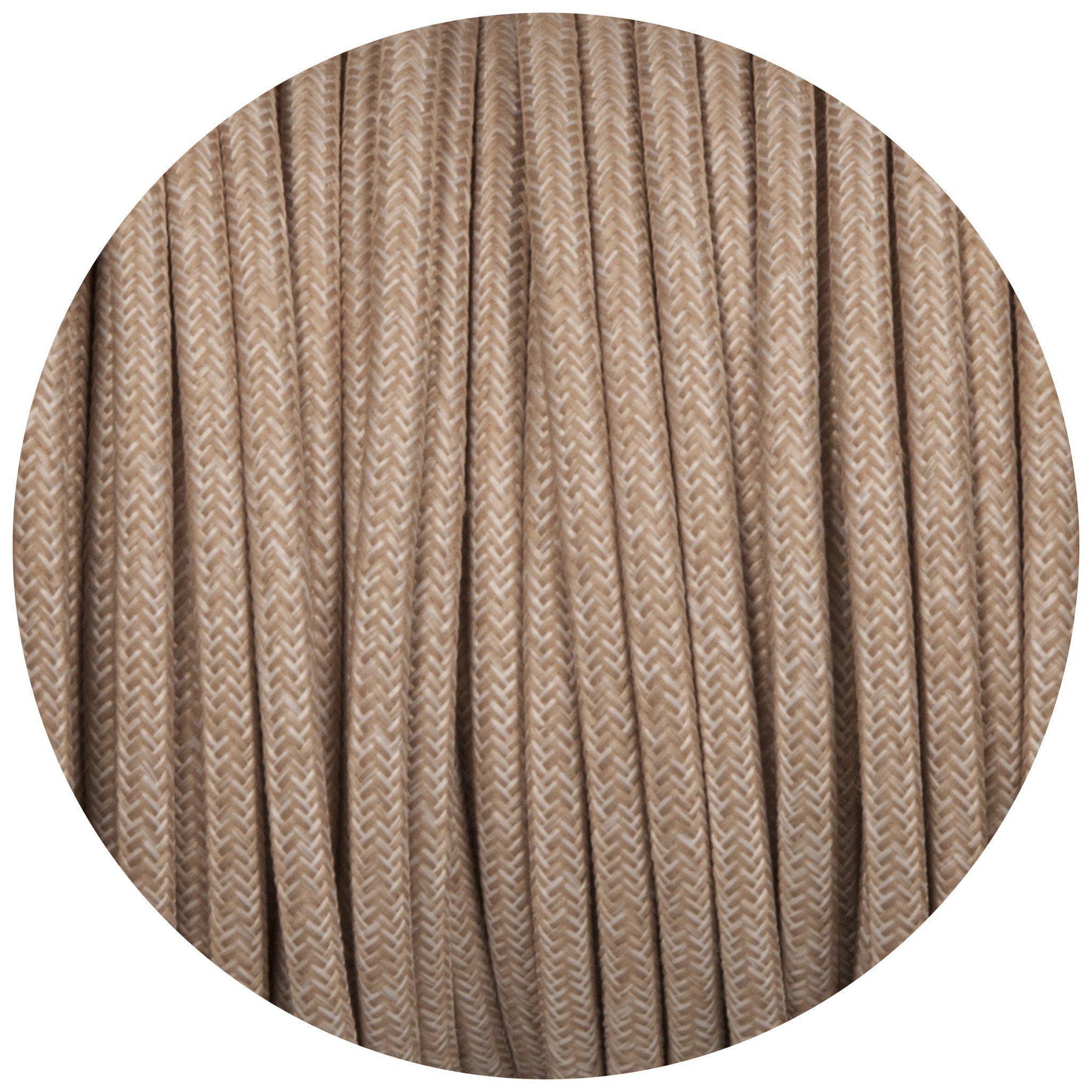 Canvas Linen Round Fabric Braided Cable-Fabric Cable-Yester Home