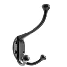 Cast Iron Classic Hat & Coat Hook Double Black · 7151 ·-Coat Hooks-Yester Home