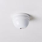 Ceramic Small Dome Ceiling Rose - Black / White-Ceiling Rose-Yester Home