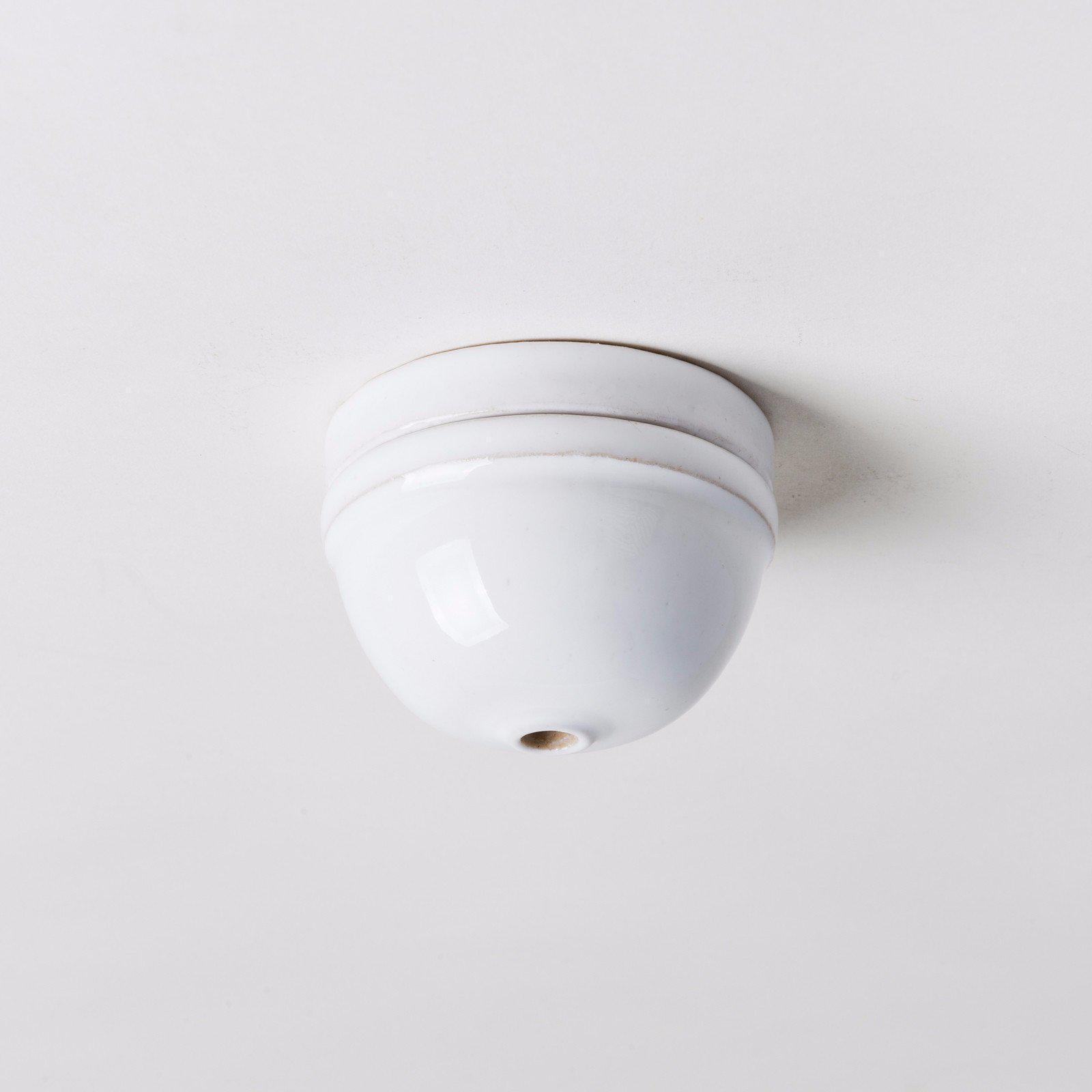 Ceramic Small Dome Ceiling Rose - Black / White-Ceiling Rose-Yester Home