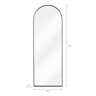 Charlcombe Arched Freestanding Mirror - Iron-Mirrors-Yester Home