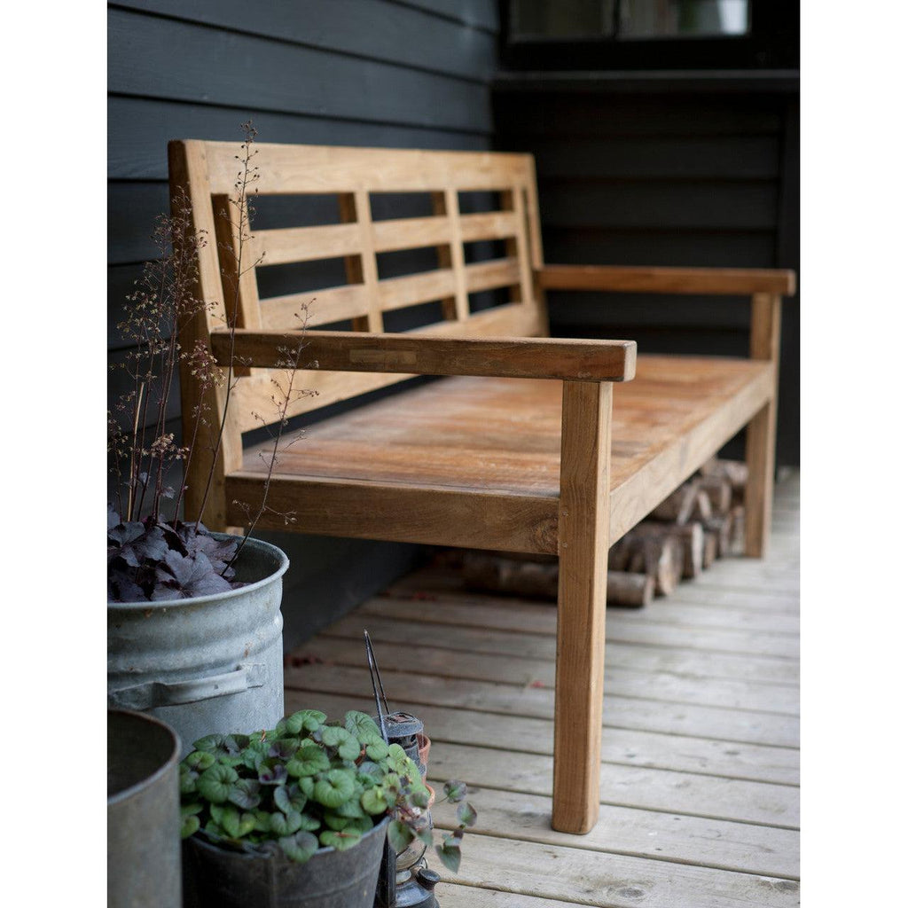 Chastleton Bench - Teak-Outdoor Benches-Yester Home