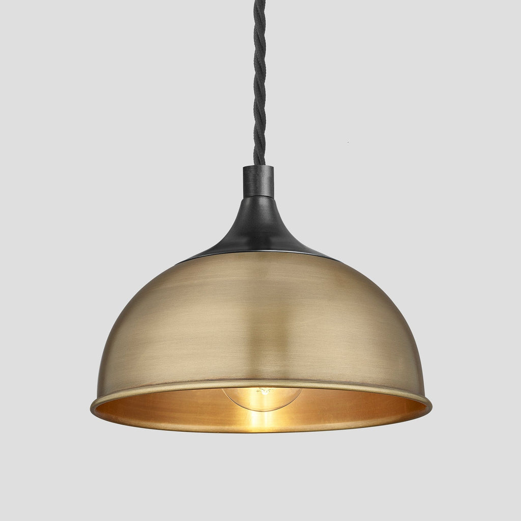Chelsea Dome Pendant - 8 Inch - Brass-Ceiling Lights-Yester Home