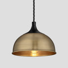 Chelsea Dome Pendant - 8 Inch - Brass-Ceiling Lights-Yester Home