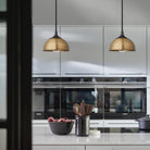 Chelsea Dome Pendant - 8 Inch - Brass-Ceiling Lights-Yester Home