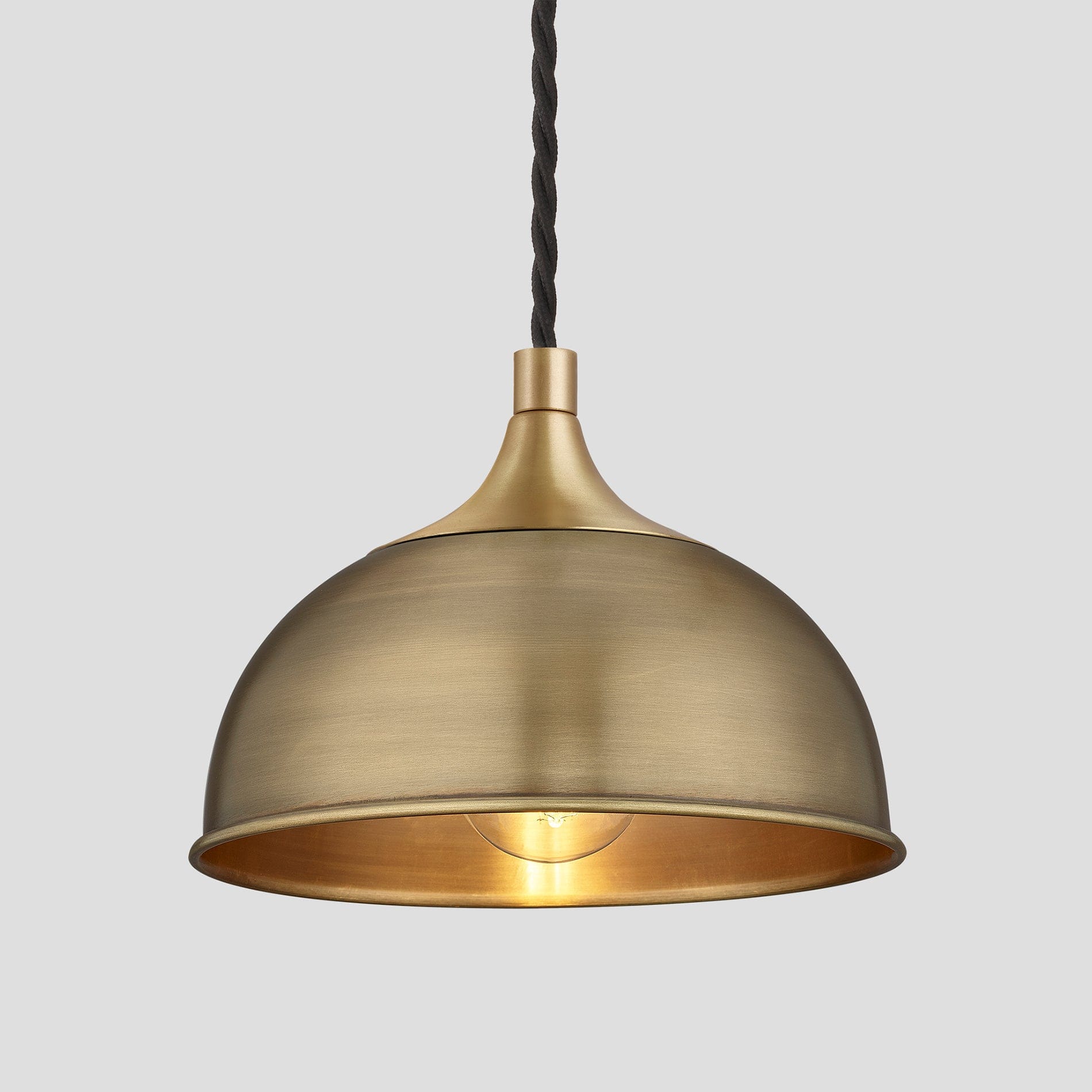 Chelsea Dome Pendant - 8 Inch - Brass-Ceiling Lights-Yester Home