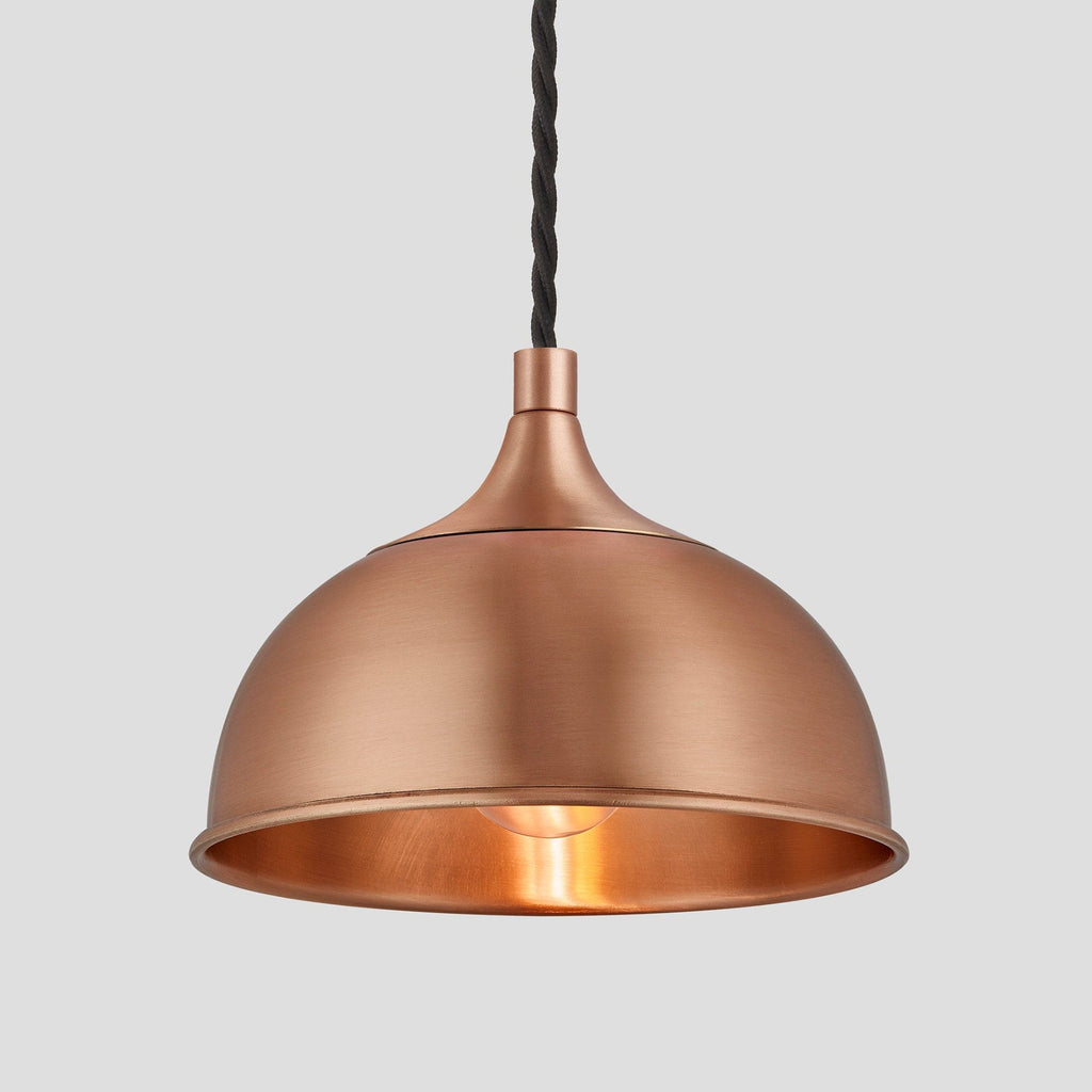 Chelsea Dome Pendant - 8 Inch - Copper-Ceiling Lights-Yester Home