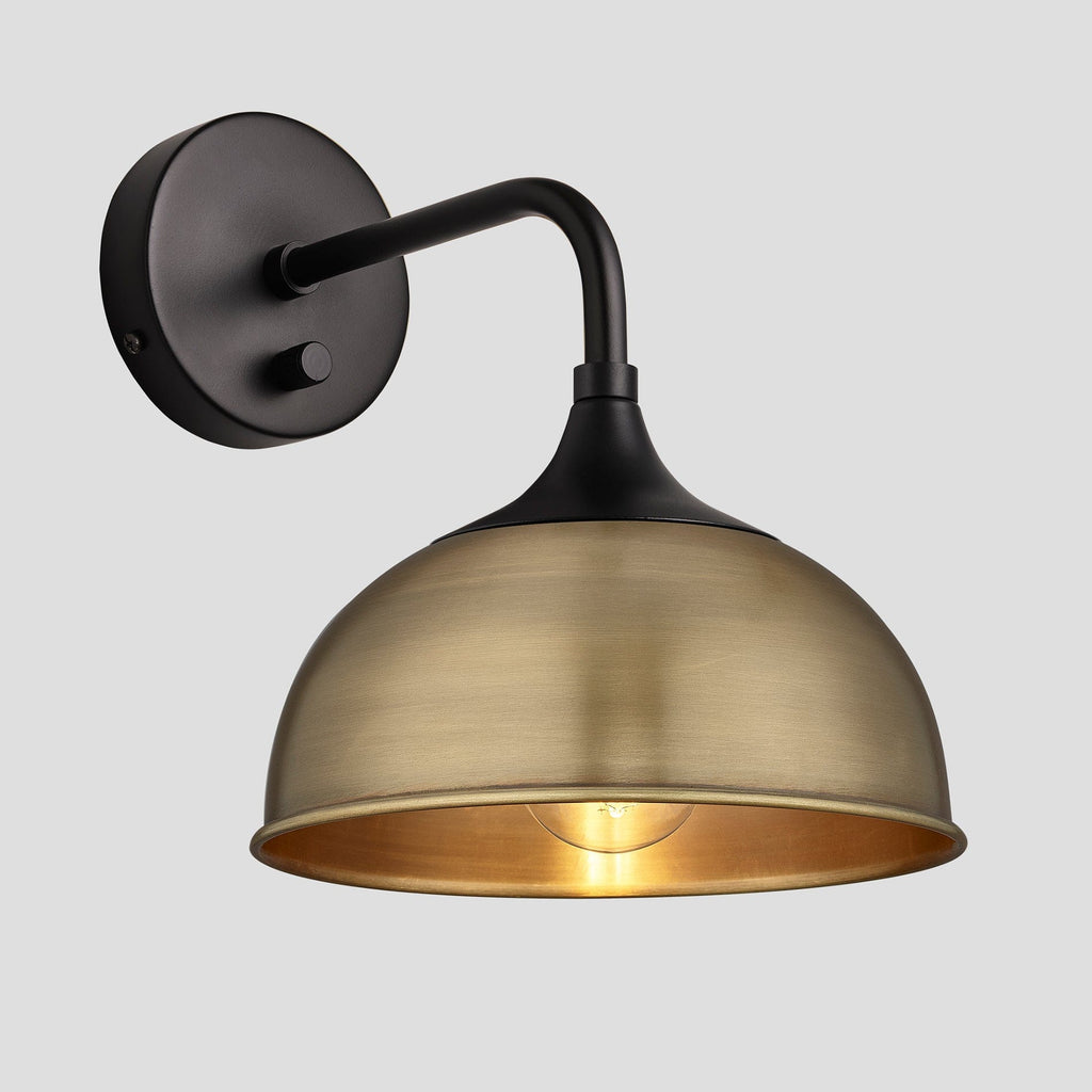 Chelsea Dome Wall Light - 8 Inch - Brass