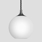 Chelsea Opal Glass Globe Pendant Light - 9 Inch - White-Ceiling Lights-Yester Home