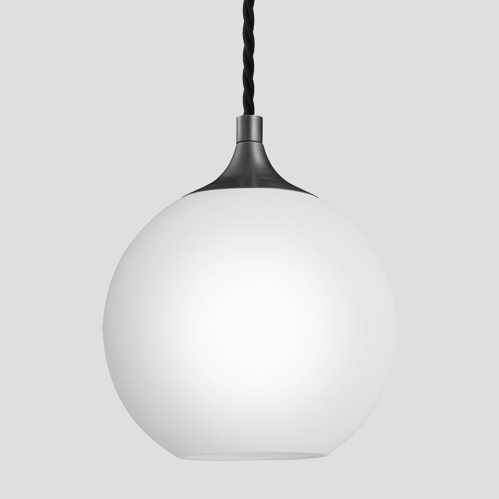 Chelsea Opal Glass Globe Pendant Light - 9 Inch - White-Ceiling Lights-Yester Home