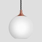 Chelsea Opal Glass Globe Pendant Light - 9 Inch - White-Ceiling Lights-Yester Home