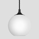 Chelsea Opal Glass Globe Pendant Light - 9 Inch - White-Ceiling Lights-Yester Home