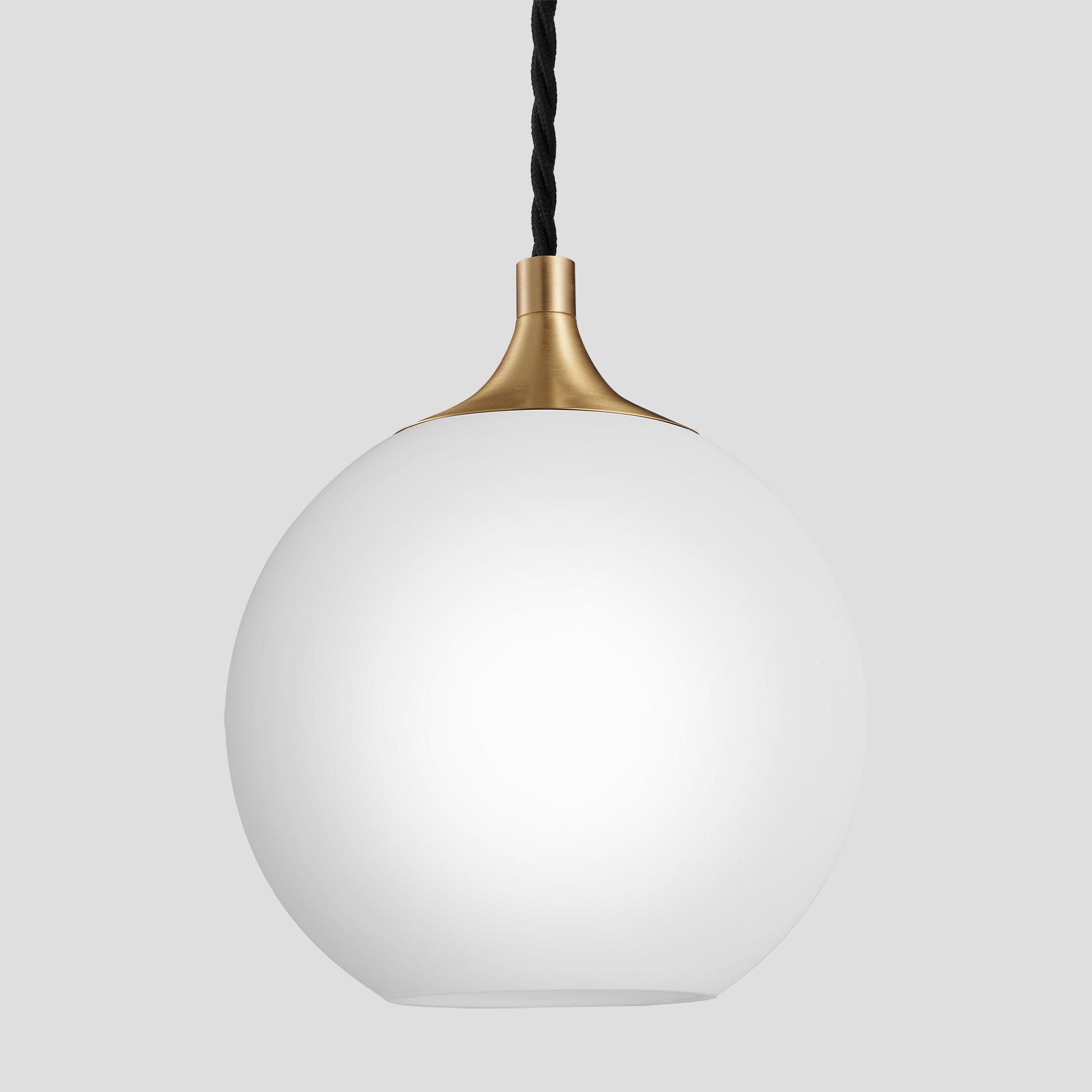 Chelsea Opal Glass Globe Pendant Light - 9 Inch - White-Ceiling Lights-Yester Home