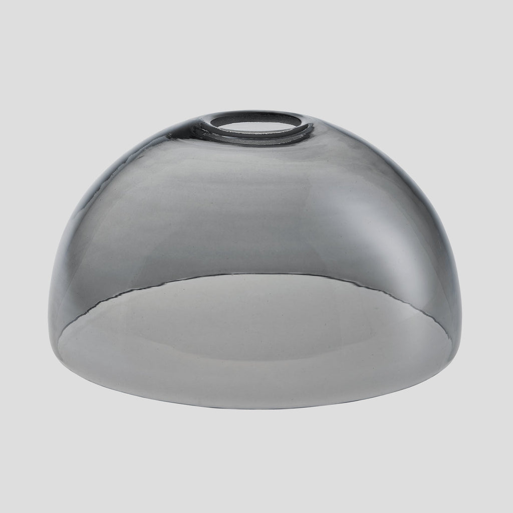 Chelsea Tinted Glass Dome Pendant Light - 8 Inch - Smoke Grey