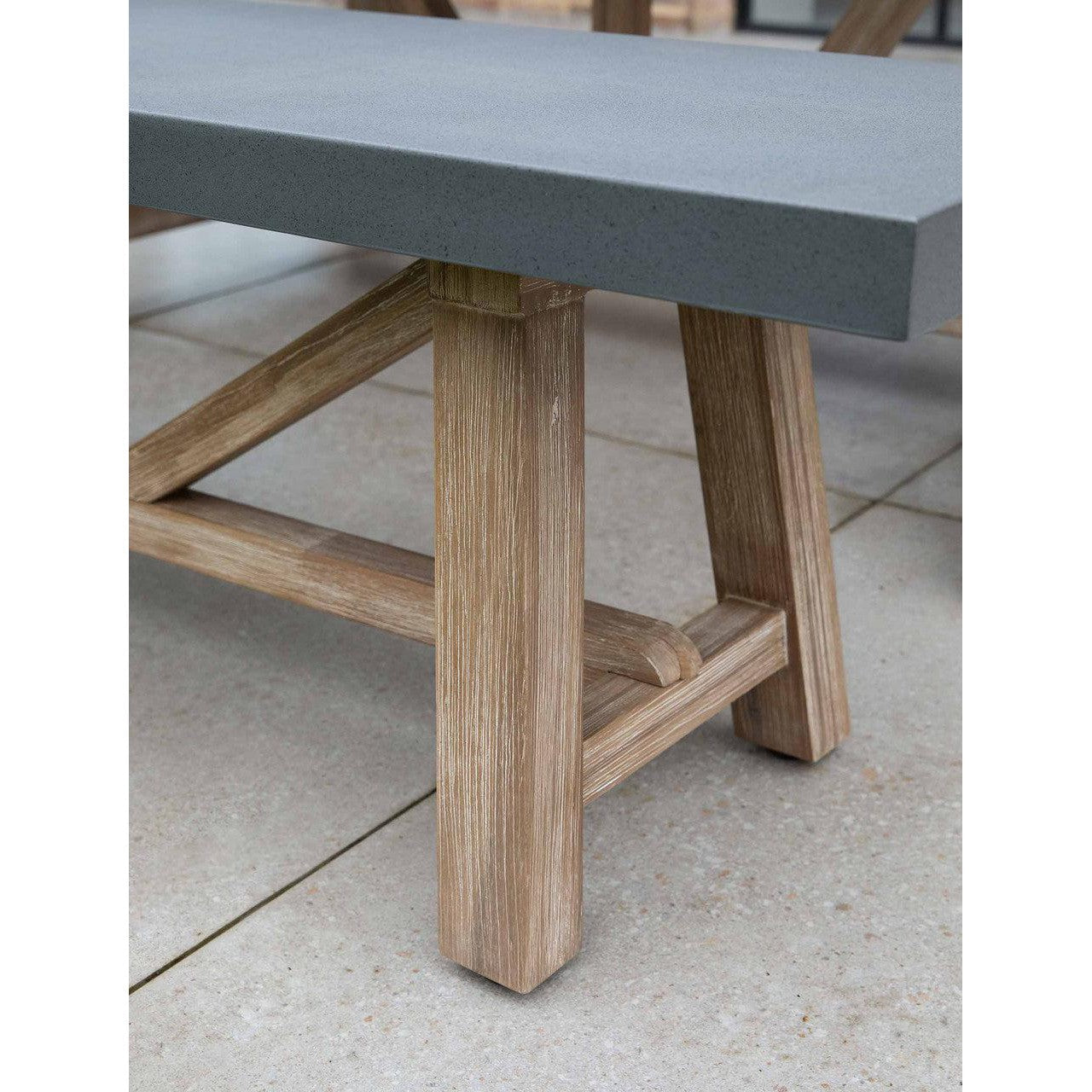 Chilford Bench | Small | Grey-Outdoor Chairs & Loungers-Yester Home