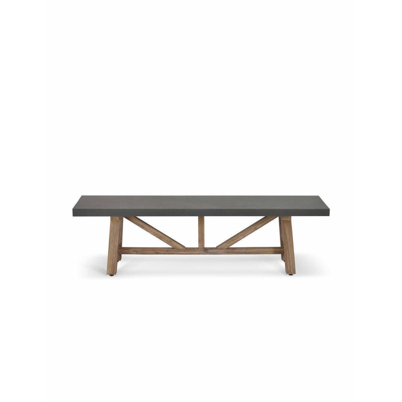 Chilford Bench | Small | Grey-Outdoor Chairs & Loungers-Yester Home