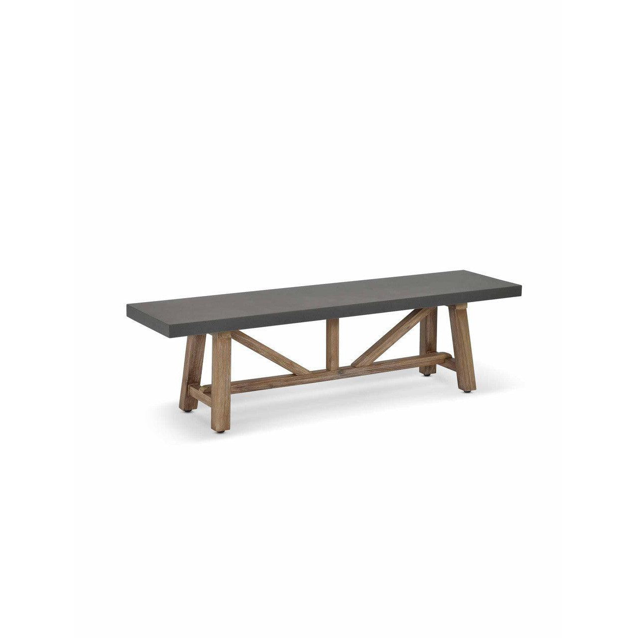Chilford Bench | Small | Grey-Outdoor Chairs & Loungers-Yester Home