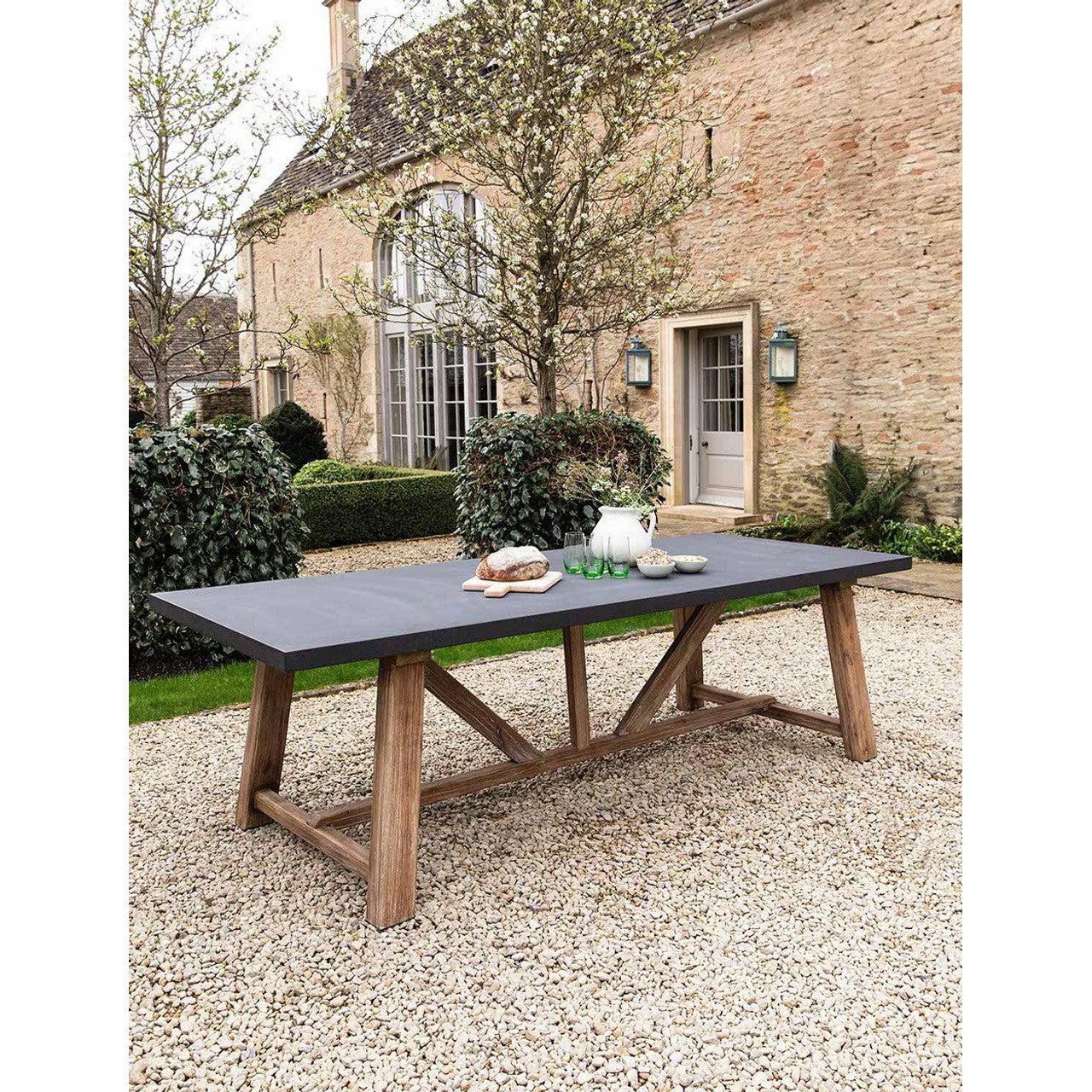 Chilford Dining Table | Large | Grey - Outdoor Dining Tables & Sets - Garden Trading - Yester Home