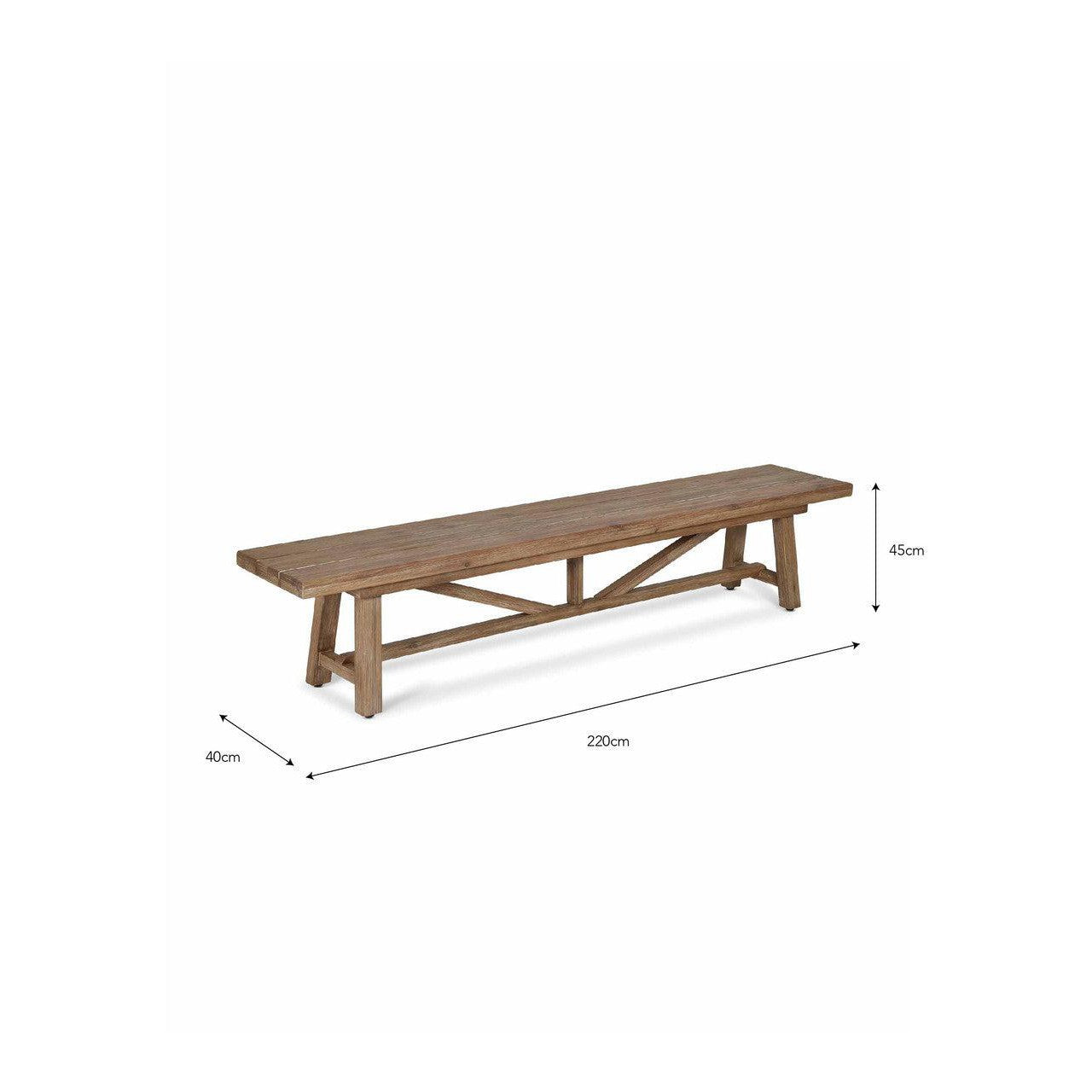 Chilford Solid Wood Bench | Large - Outdoor Chairs & Loungers - Garden Trading - Yester Home