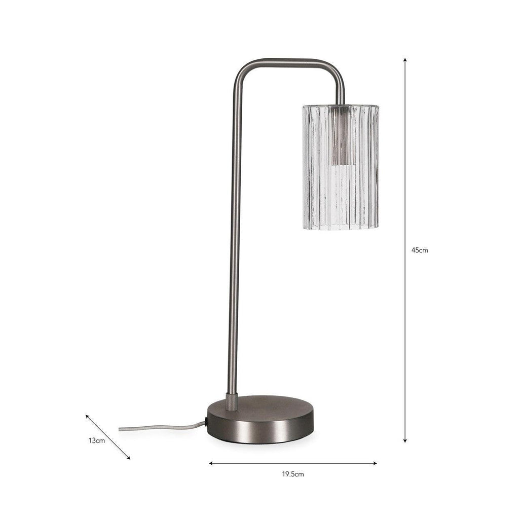 Clarendon Table Lamp, Clear - Glass