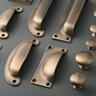 Classic Aged Brushed Brass Cupboard Handles-Cabinet Knobs-Yester Home