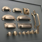 Classic Aged Brushed Brass Cupboard Handles-Cabinet Knobs-Yester Home