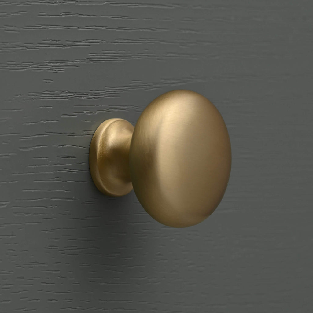 Classic Brushed Satin Brass Cupboard Handles | Lacquered-Cabinet Handles-Yester Home