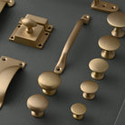Classic Brushed Satin Brass Cupboard Handles | Lacquered-Cabinet Handles-Yester Home