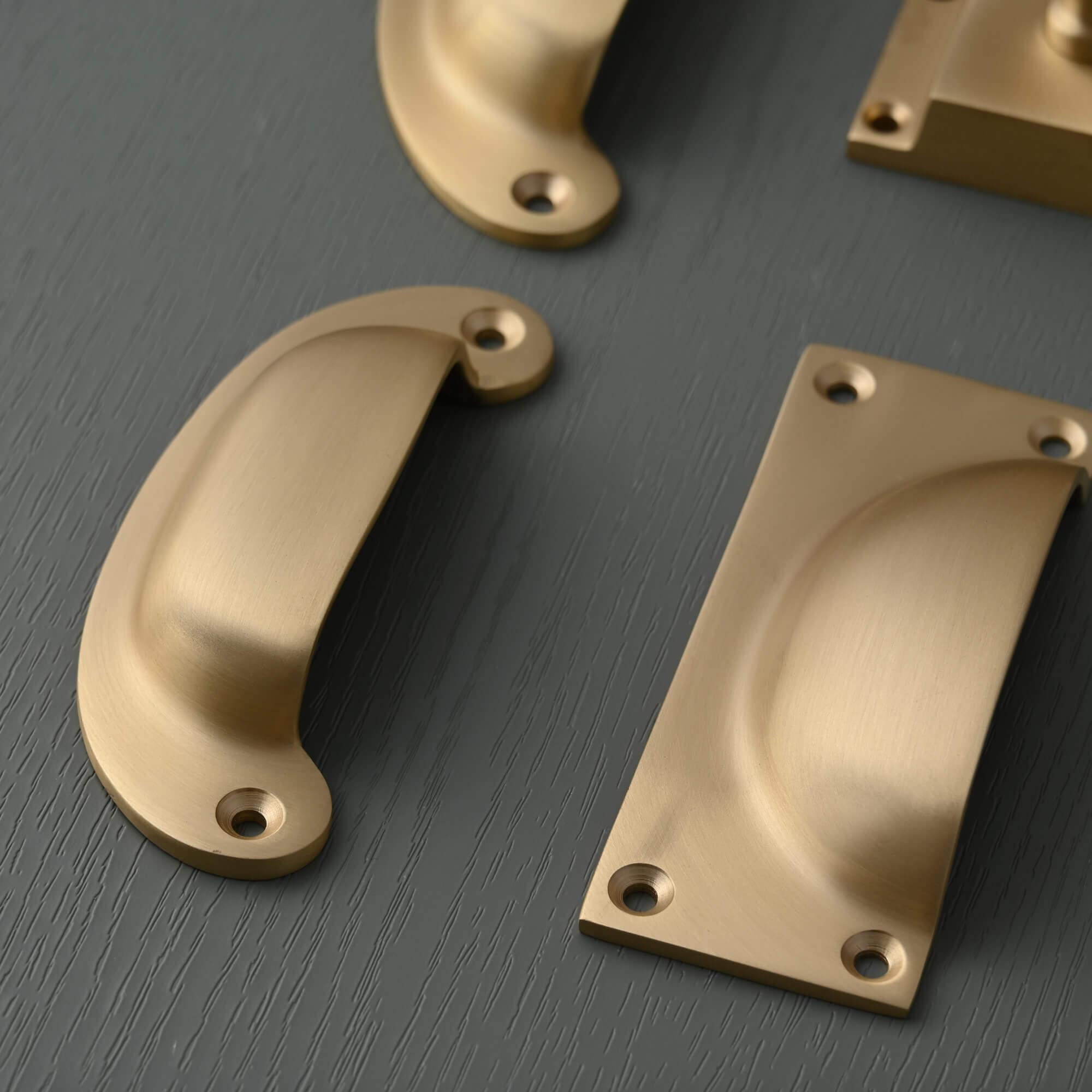 Classic Brushed Satin Brass Cupboard Handles | Lacquered-Cabinet Handles-Yester Home