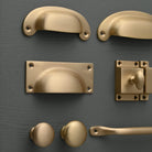 Classic Brushed Satin Brass Cupboard Handles | Lacquered-Cabinet Handles-Yester Home