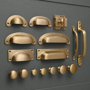 Classic Brushed Satin Brass Cupboard Handles | Unlacquered - Cabinet Handles - Yester Home - Yester Home
