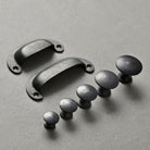 Classic Cast Iron Cupboard Handles | Oxidised-Cabinet Knobs-Yester Home