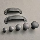 Classic Cast Iron Cupboard Handles | Oxidised-Cabinet Knobs-Yester Home