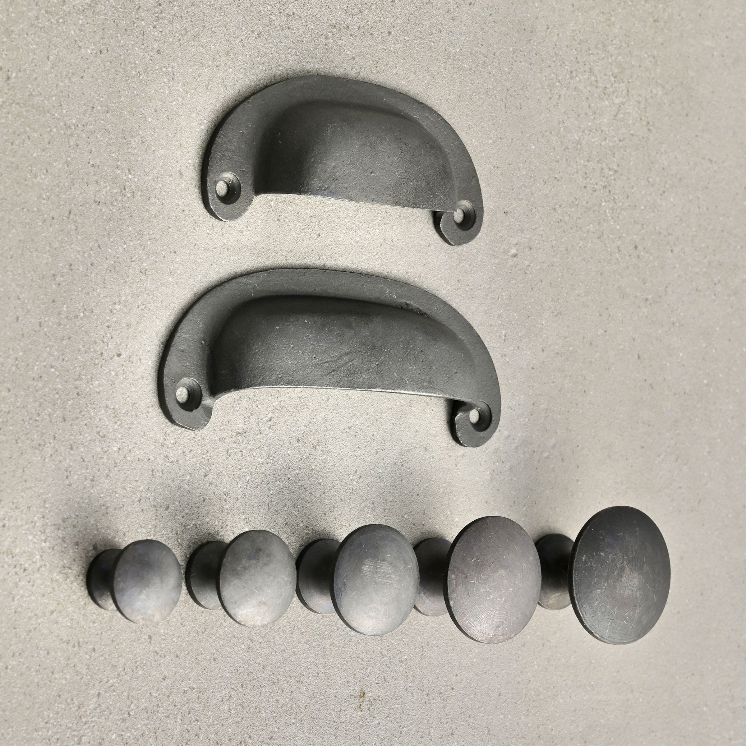 Classic Cast Iron Cupboard Handles | Oxidised-Cabinet Knobs-Yester Home